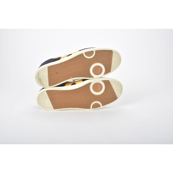 Tory Burch Mens Navy / Yellow Hank Court Low Profile Sneakers Mens Size 12 - Picture 8 of 9
